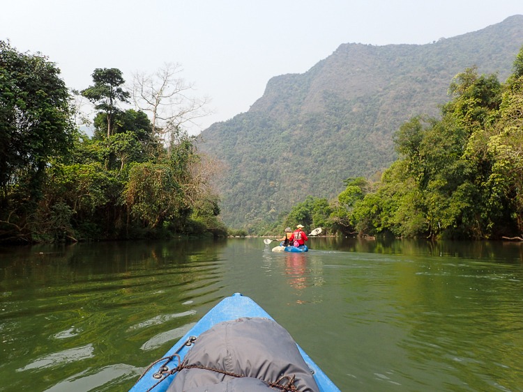 Kayaking in Vang Vieng, Laos: Higher than Tubing