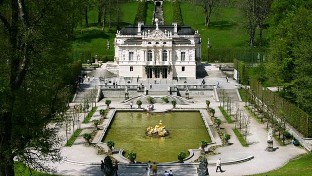 Linderhof Citadel in Bavaria, the favorite of King Ludwig