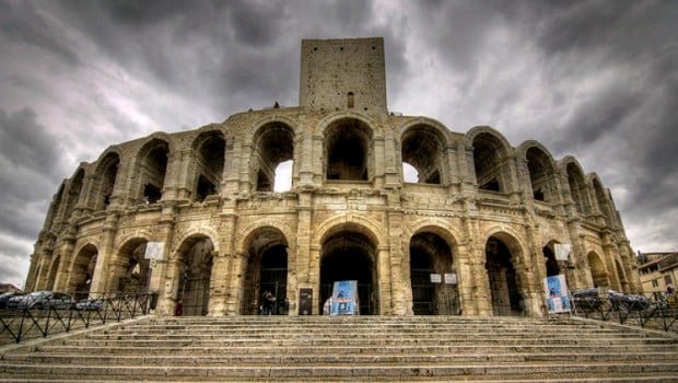 The Amphitheatre of Arles in Provence, France